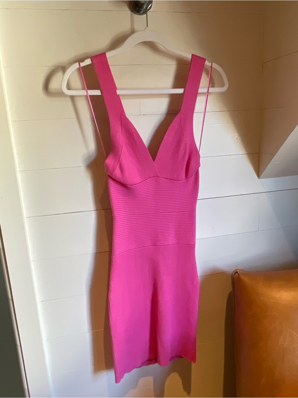 Endless Rose Hot Pink Ribbed Midi Dress